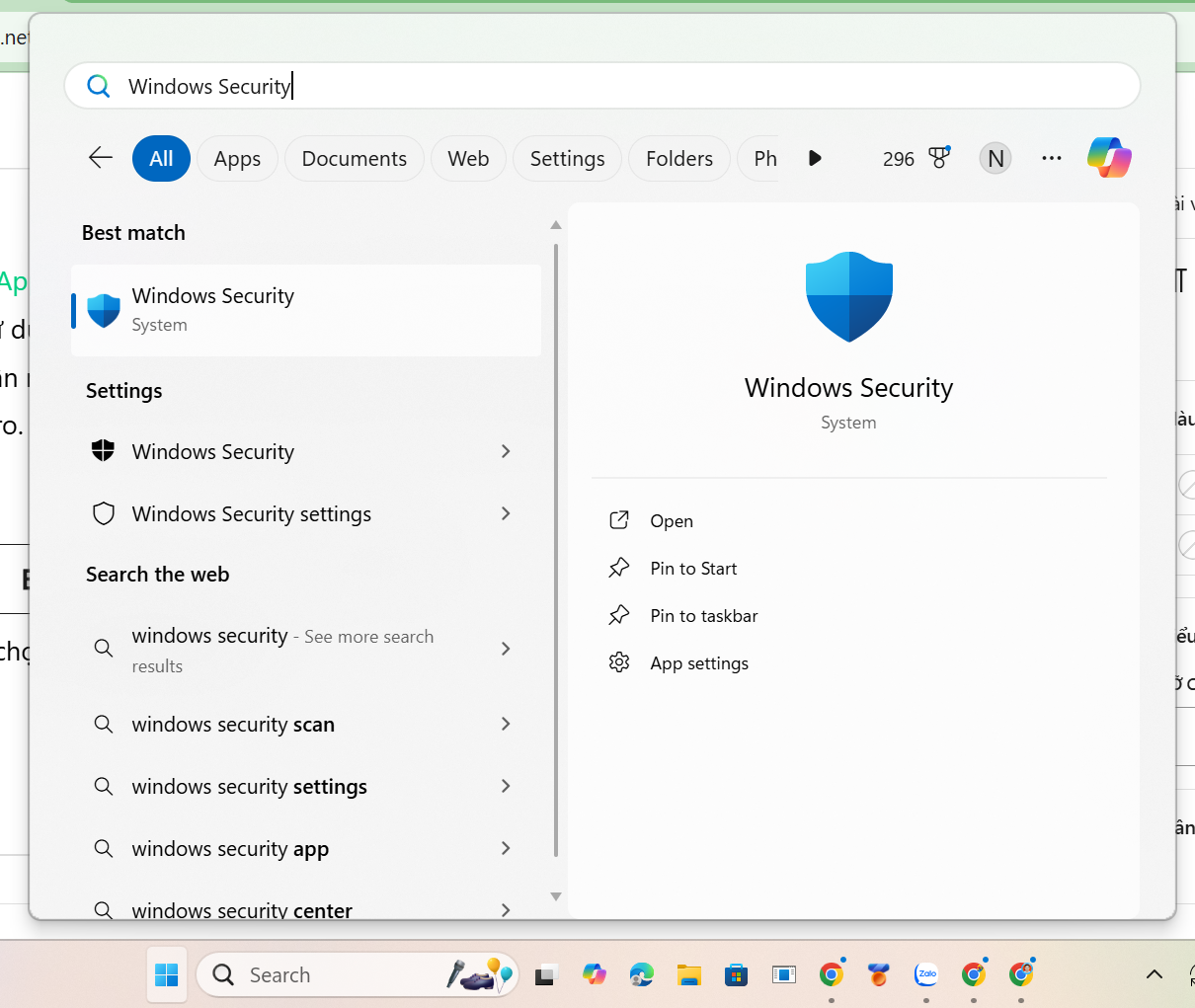 Tắt Smart App Control trong Windows Security
