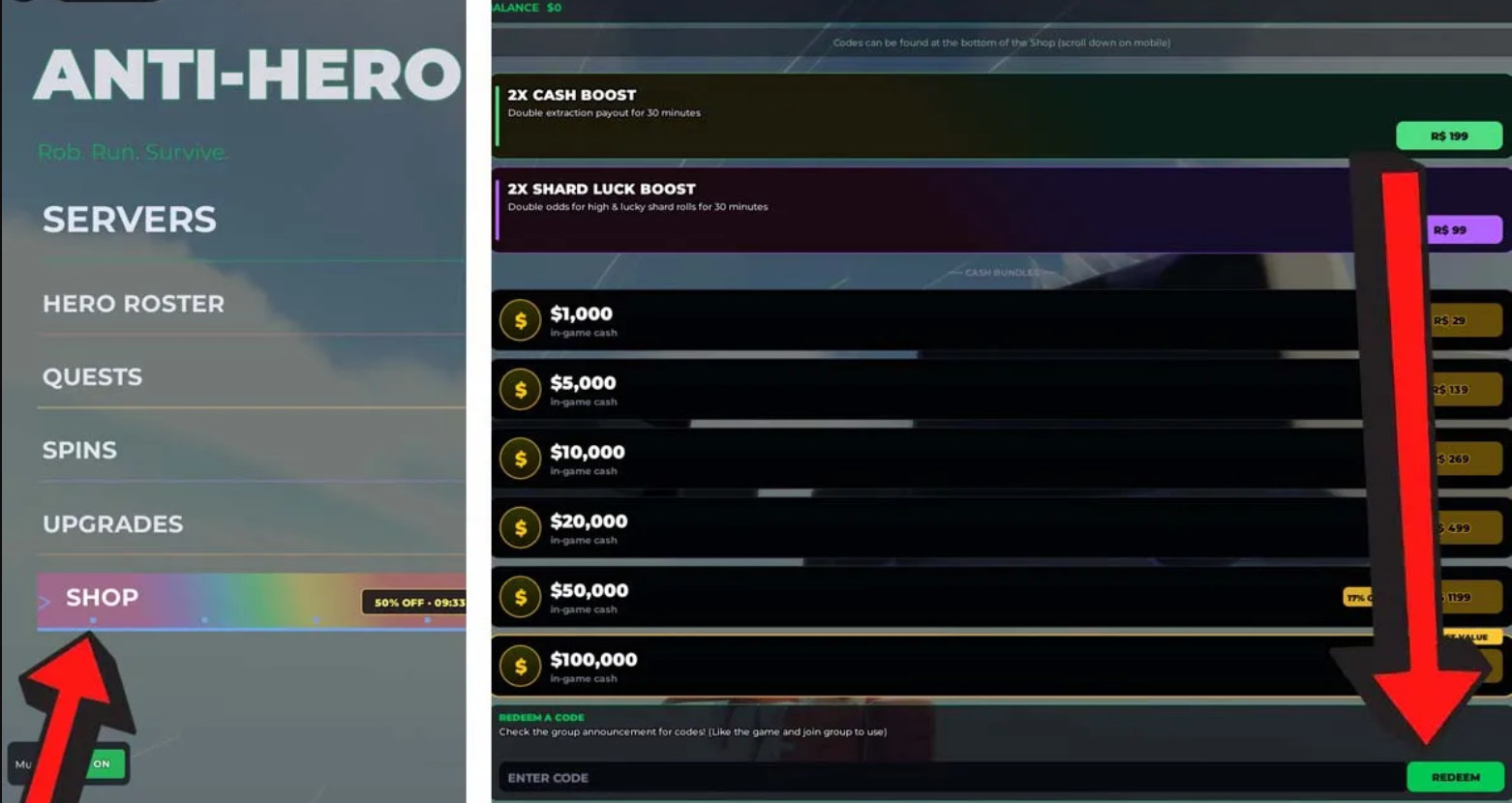 Gửi bạn danh sách Anti Hero Codes