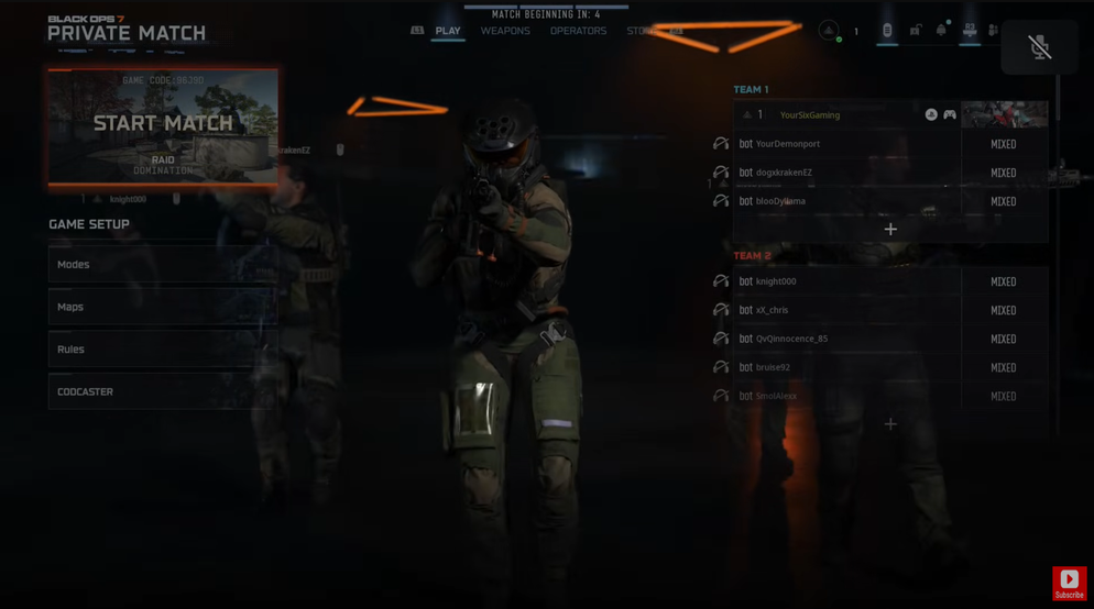 How to add bots in a Black Ops 7 Private Match