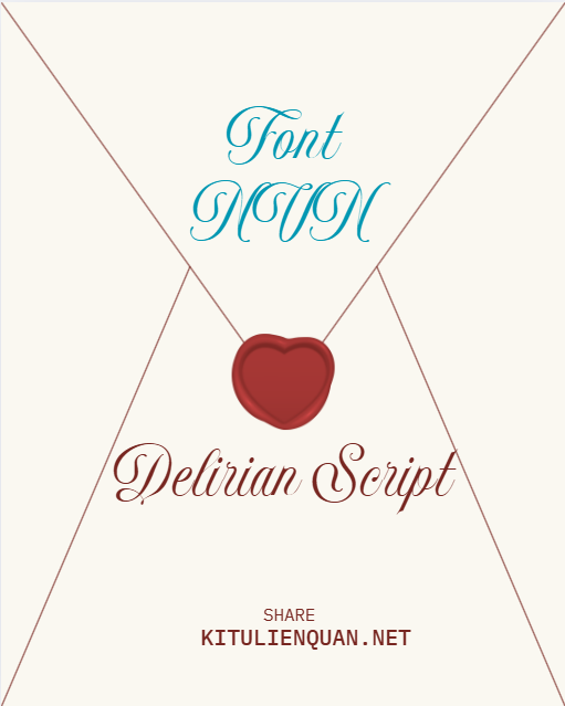 Font viết tay Font Việt hóa NVN Delirian Script này đẹp quá