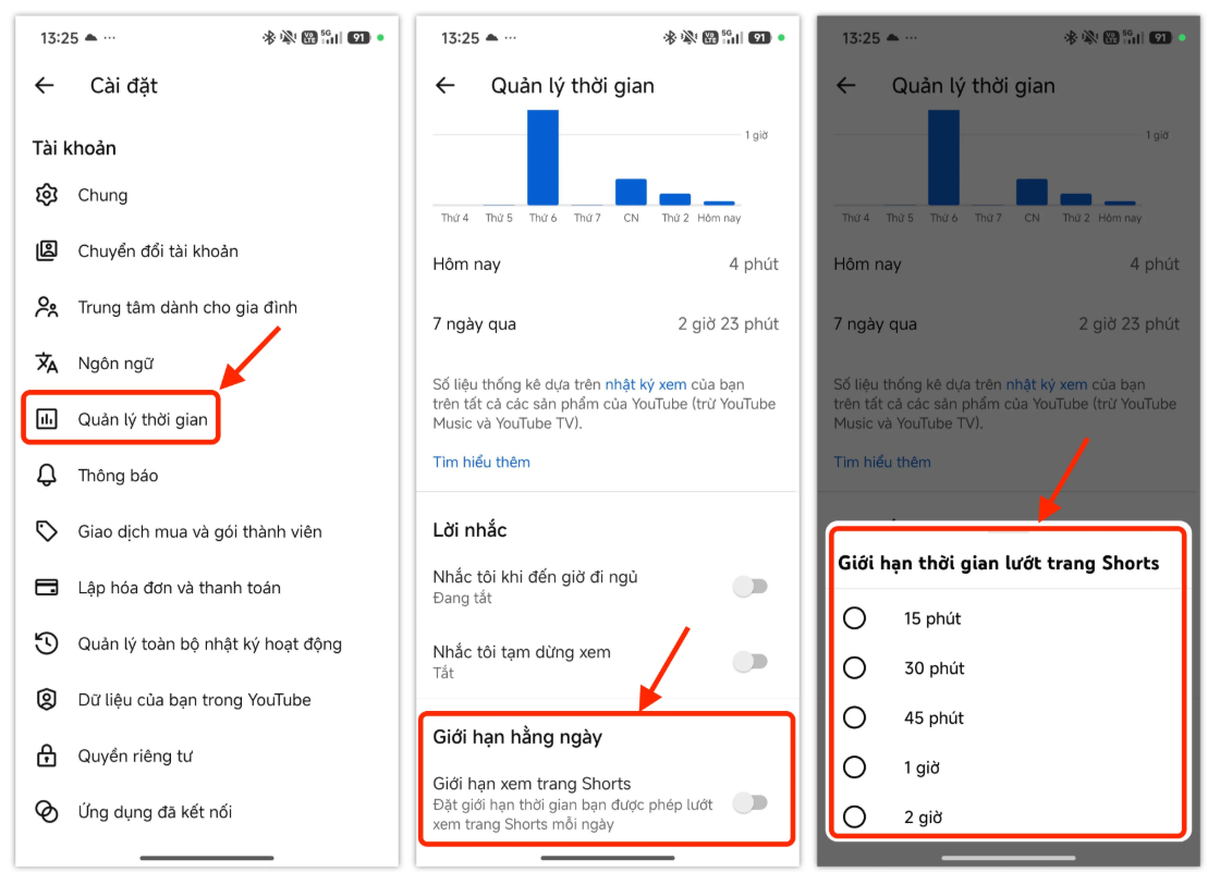 
Cách hạn chế trẻ em xem Youtube Short, video ngắn 
