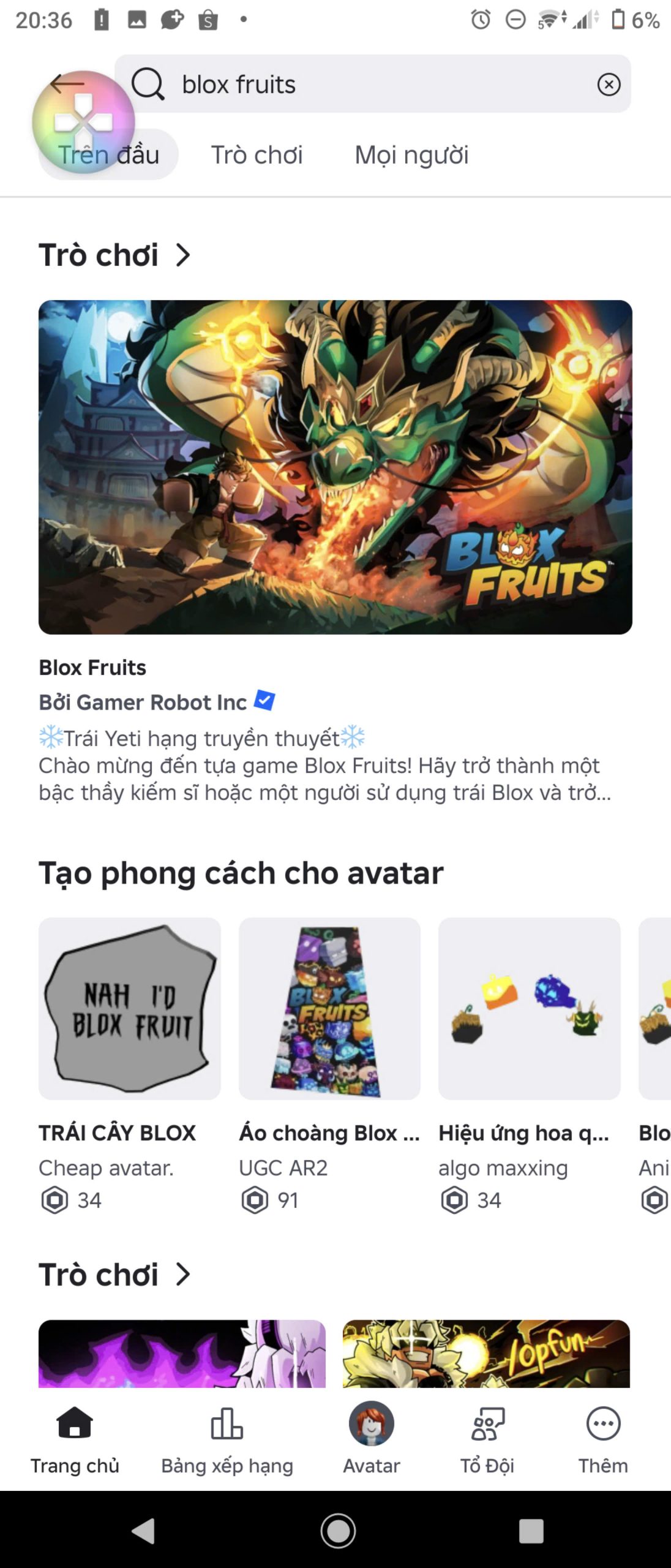 Cài đặt game Blox-Fruits