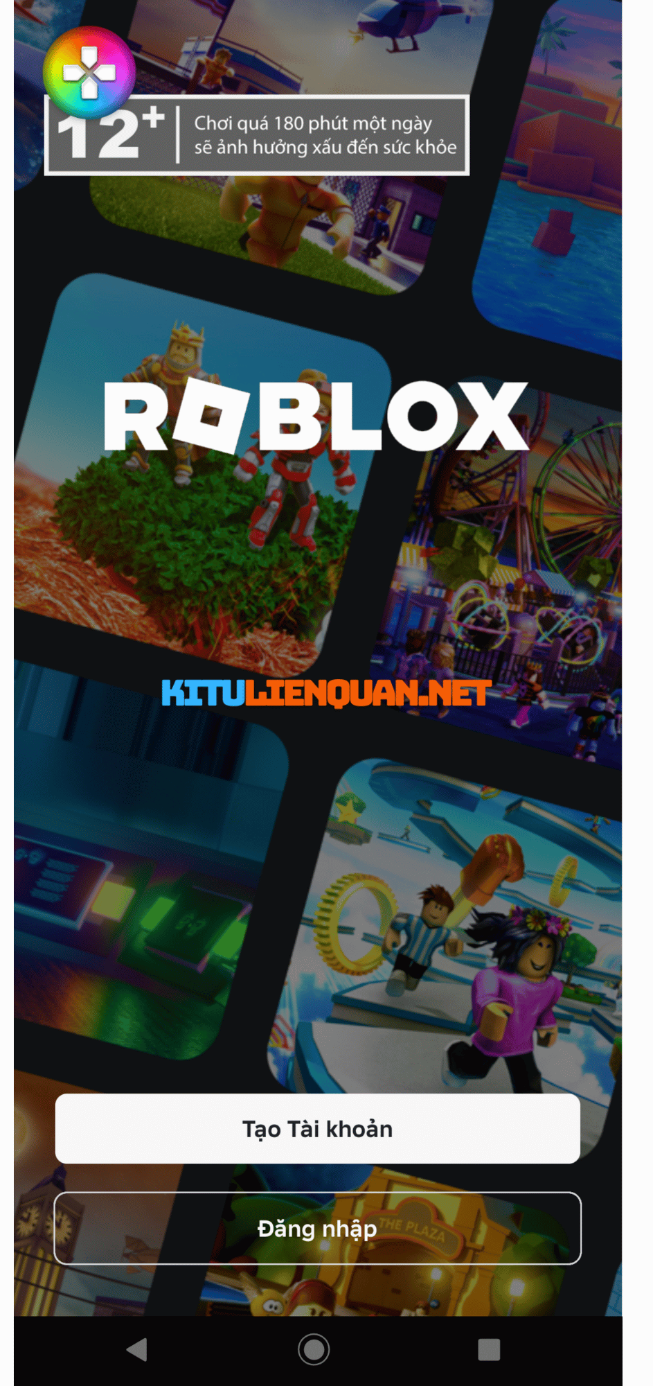 Đăng kí tạo tài khoản Roblox