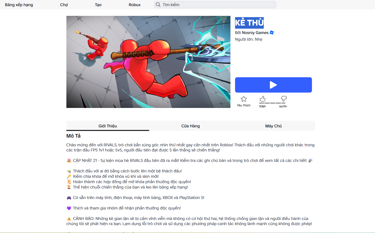 cơ bản về game Rivals